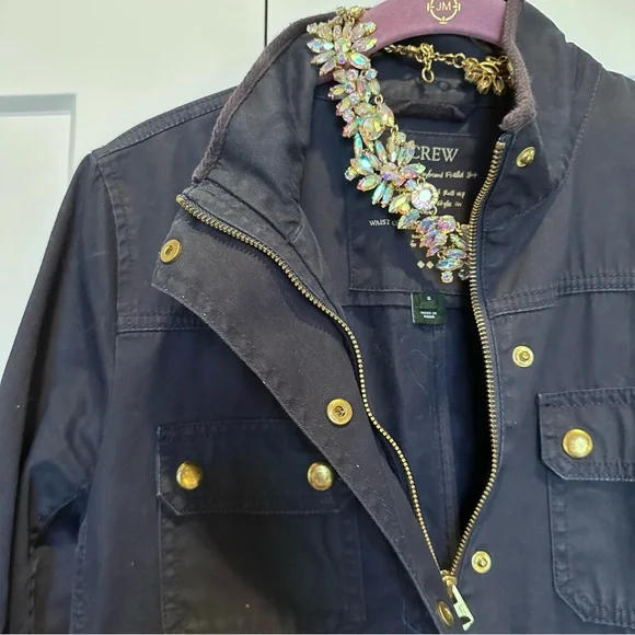 J.Crew Relaxed Boyfriend Field Jacket in Navy - Picture 5 of 15